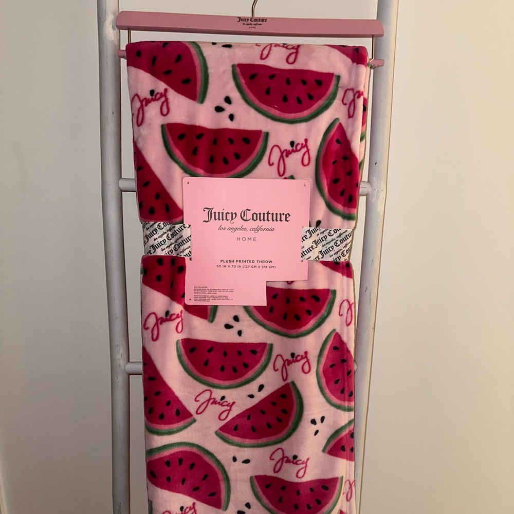 Juicy Couture pink watermelon blanket
